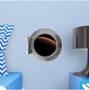 PortScape Orbiting Mars | Space Porthole Window Wall Decal