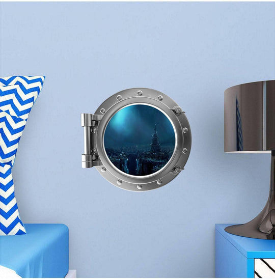 PortScape Sunken City Atlantis | Ocean Porthole Window Wall Decal