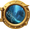 PortScape Sea Monster 2 | Ocean Porthole Window Wall Decal
