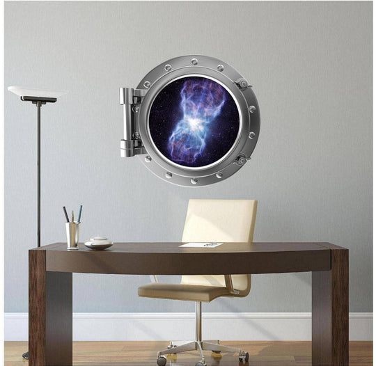 PortScape Star Quasar 1 | Space Porthole Window Wall Decal