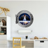 PortScape Space Shuttle Launch 2 | Space Porthole Window Wall Decal