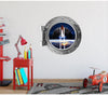 PortScape Space Shuttle Launch 2 | Space Porthole Window Wall Decal