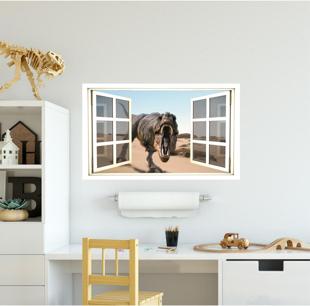 T-Rex Dinosaur | WindowScape 3D Window Wall Decal