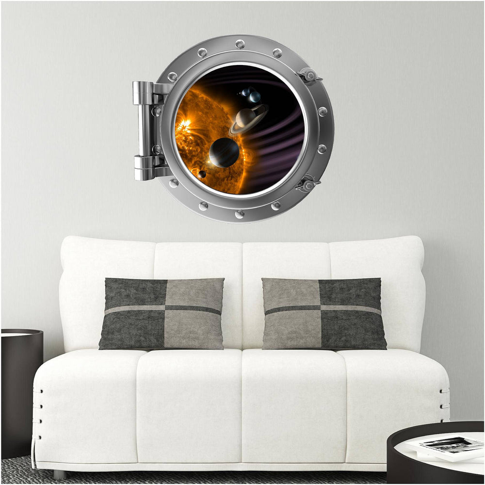 PortScape Solar System 1 | Space Porthole Window Wall Decal