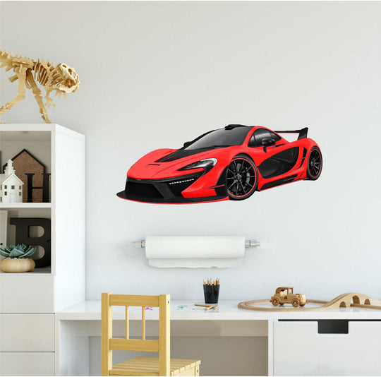Mclaren P1 Red Car Wall Decal