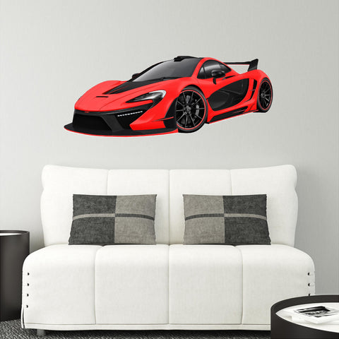 Mclaren P1 Red Car Wall Decal