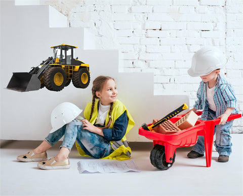 Bull Dozer #1 Wall Decal Sticker Mural Graphic Childrens Removable Fabric Vinyl Kids Room Man Cave Garage Den Wall Art Decor