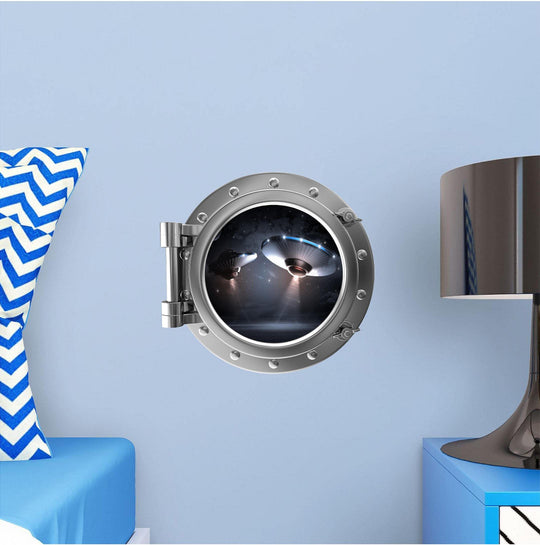 PortScape Space UFO's 1 | Space Porthole Window Wall Decal