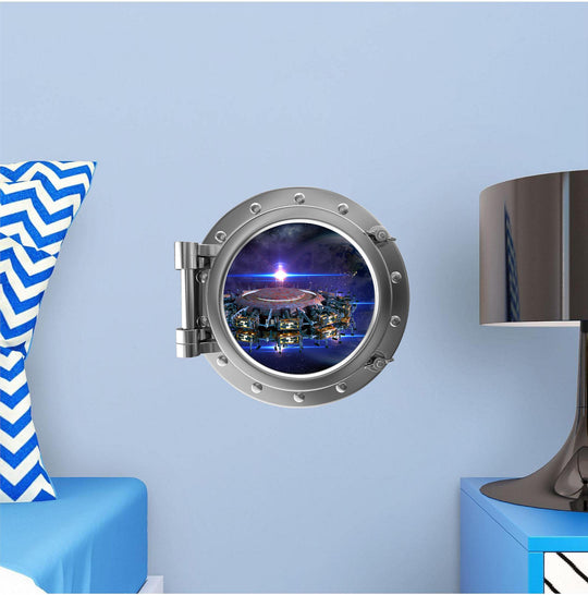 PortScape Space Station 2 | Space Porthole Window Wall Decal