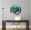 PortScape Sea Turtle 4 | Ocean Porthole Window Wall Decal