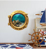 PortScape Sea Turtle 4 | Ocean Porthole Window Wall Decal