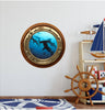 PortScape Shark 2 | Ocean Porthole Window Wall Decal