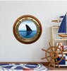 PortScape Shark Fin 1 | Ocean Porthole Window Wall Decal