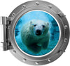 PortScape Polar Bear | Ocean Porthole Window Wall Decal