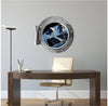 PortScape Astronauts In Orbit Satellite 2 | Space Porthole Window Wall Decal