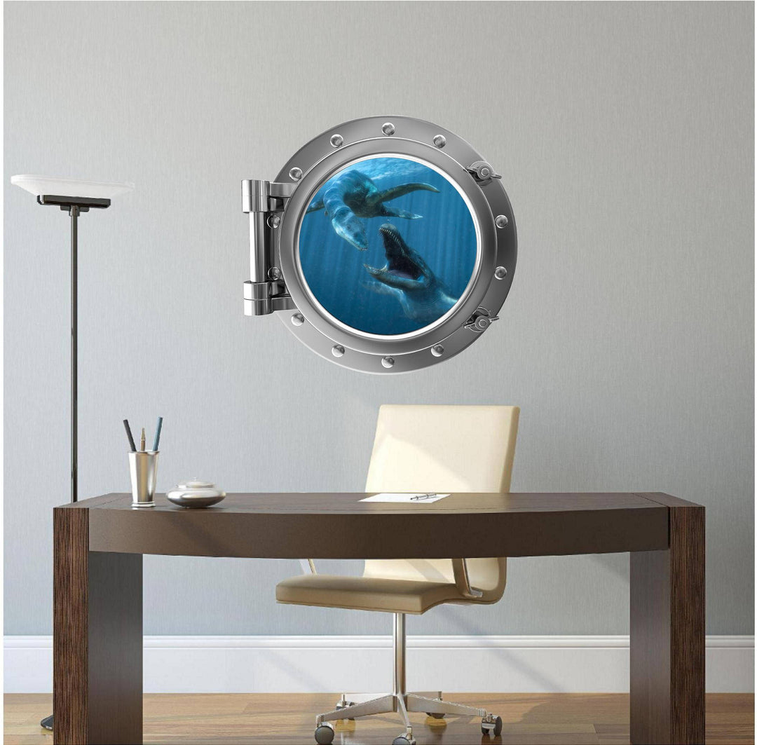 PortScape Sea Monster 1 | Ocean Porthole Window Wall Decal