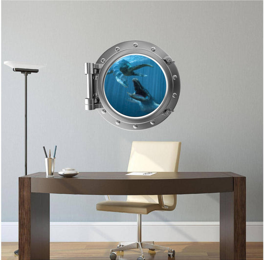 PortScape Sea Monster 1 | Ocean Porthole Window Wall Decal