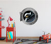 PortScape Life On The Moon | Space Porthole Window Wall Decal
