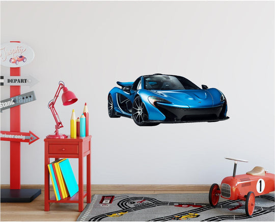 Mclaren P1 Burton Blue Car Wall Decal