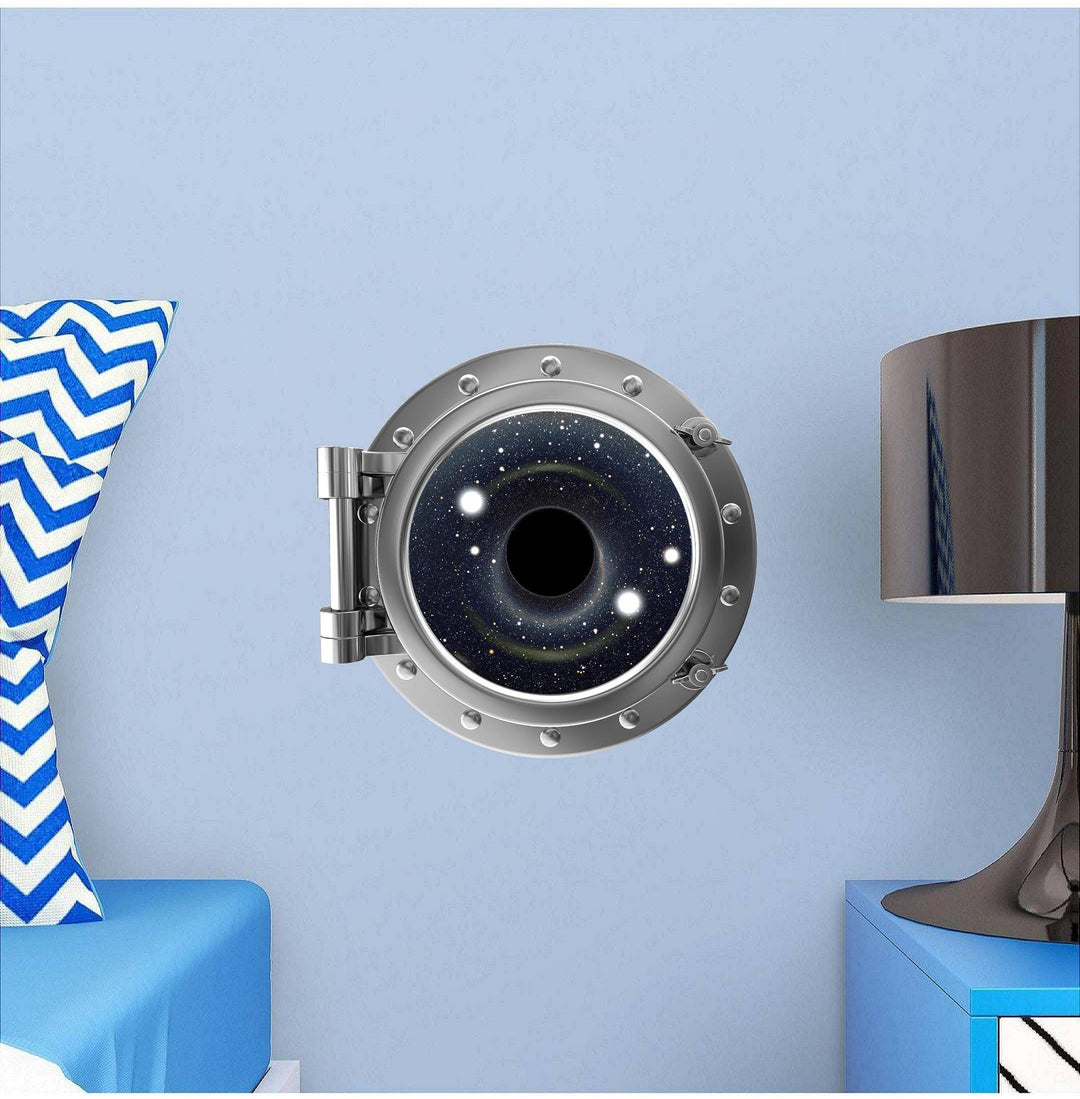 PortScape Black Hole | Space Porthole Window Wall Decal