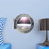 PortScape Orbiting Earth 1 | Space Porthole Window Wall Decal
