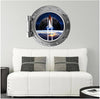 PortScape Space Shuttle Launch 2 | Space Porthole Window Wall Decal