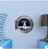 PortScape Space Shuttle Launch 2 | Space Porthole Window Wall Decal