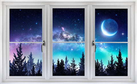 Milky Way Aurora | WindowScape 3D Window Wall Decal