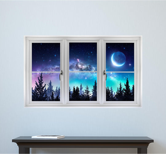 Milky Way Aurora | WindowScape 3D Window Wall Decal