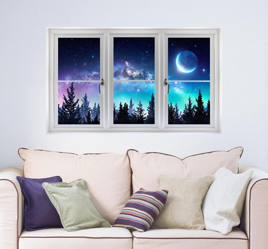 Milky Way Aurora | WindowScape 3D Window Wall Decal