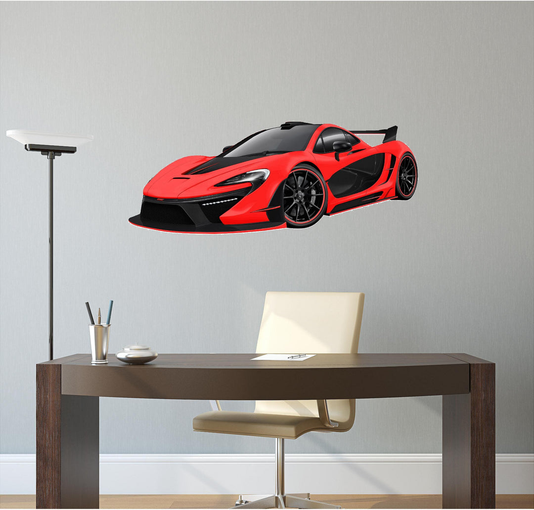 Mclaren P1 Red Car Wall Decal