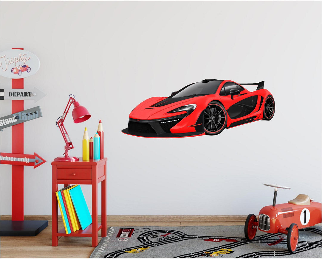 Mclaren P1 Red Car Wall Decal