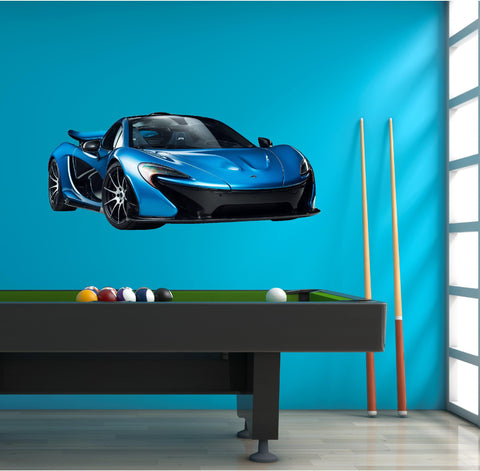 Mclaren P1 Burton Blue Car Wall Decal