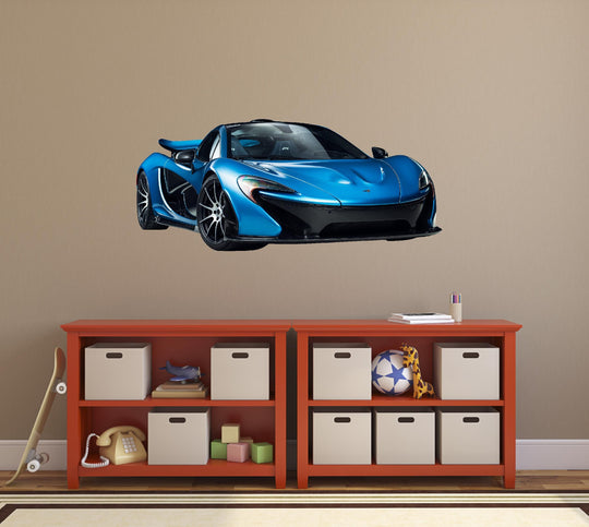 Mclaren P1 Burton Blue Car Wall Decal