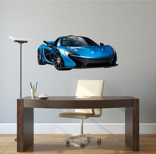 Mclaren P1 Burton Blue Car Wall Decal
