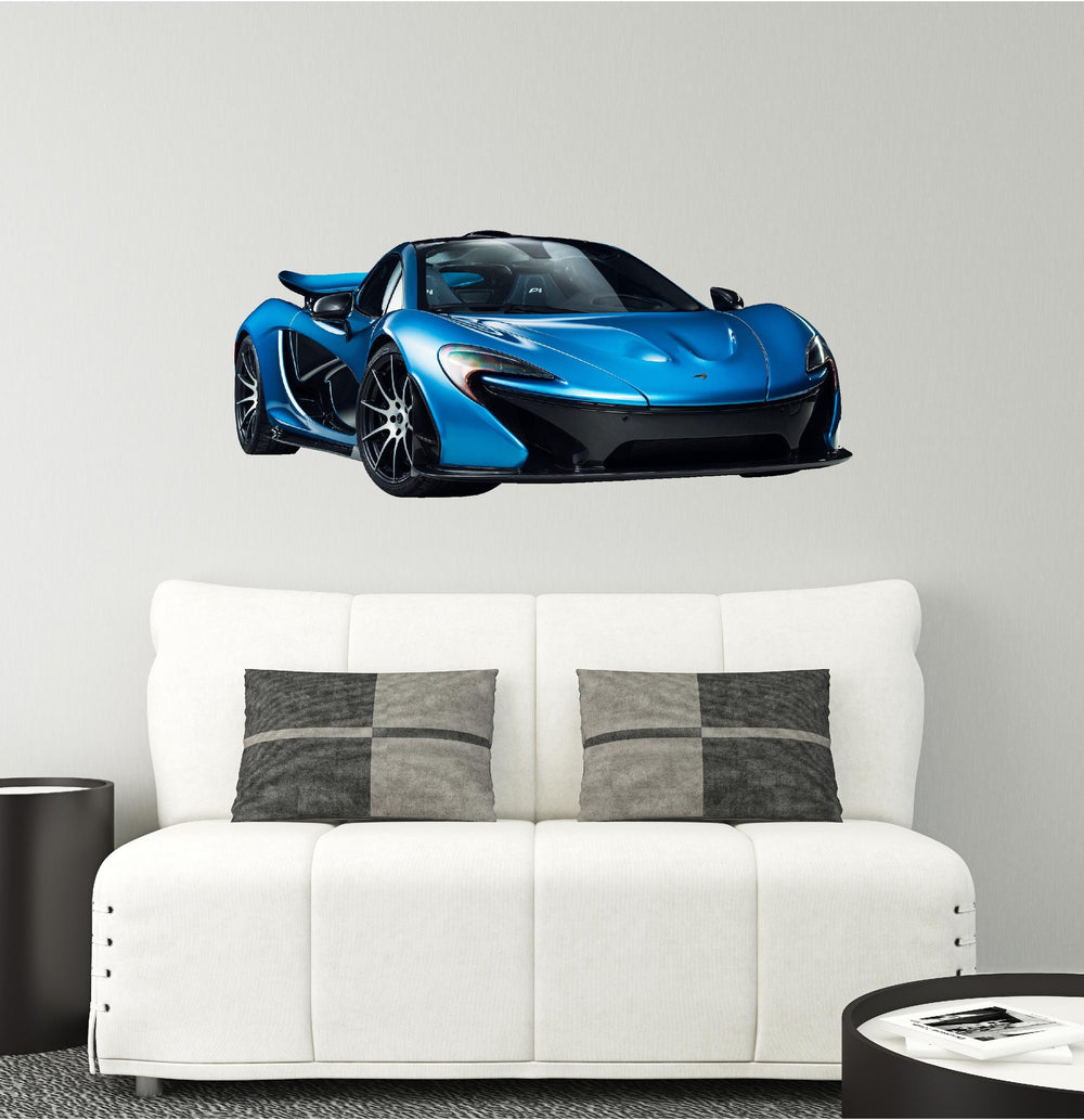 Mclaren P1 Burton Blue Car Wall Decal