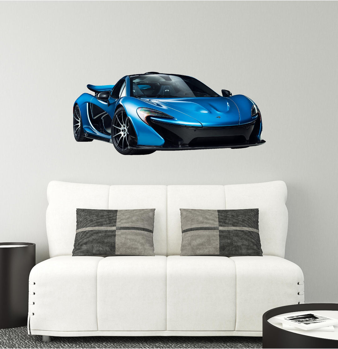 Mclaren P1 Burton Blue Car Wall Decal