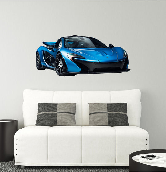 Mclaren P1 Burton Blue Car Wall Decal