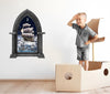 CastleScape Fantasy Pirate Ship In Clouds | Castle Window Wall Decal