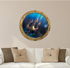 PortScape King Neptunes Trident | Ocean Porthole Window Wall Decal