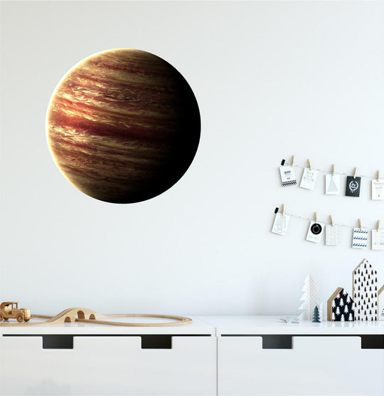 Jupiter Wall Decal Planets Solar System Removable Vinyl Peel and Stick Boys Nursery Room Playroom Decor Outer Space Wall Sticker