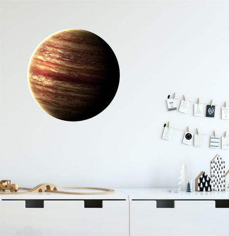 Jupiter Wall Decal Planets Solar System Removable Vinyl Peel and Stick Boys Nursery Room Playroom Decor Outer Space Wall Sticker
