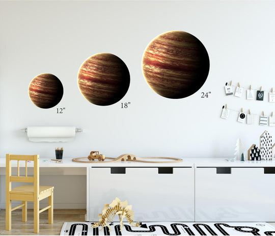 Jupiter Wall Decal Planets Solar System Removable Vinyl Peel and Stick Boys Nursery Room Playroom Decor Outer Space Wall Sticker