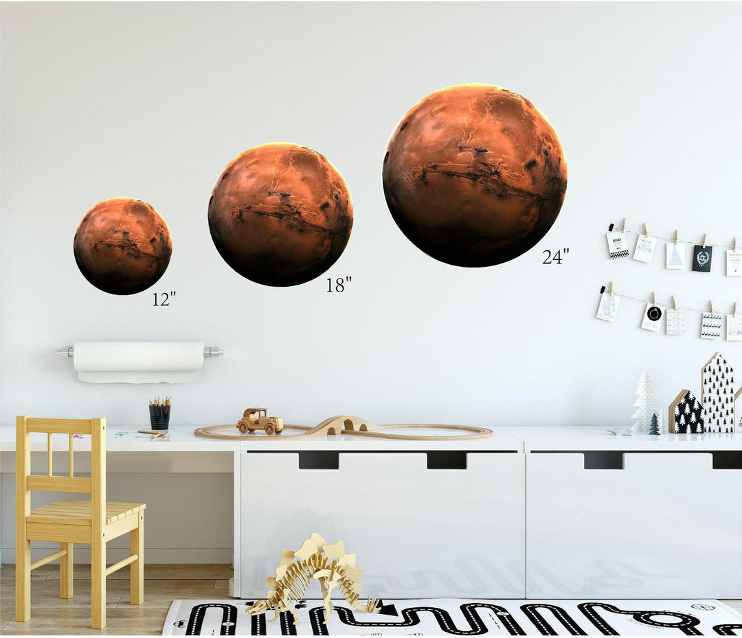 Mercury Wall Decal Individual Planets Solar System Removable Vinyl Peel Stick Boys Nursery Room Playroom Decor Outer Space Wall Sticker HD