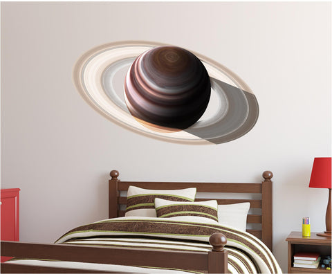 Saturn Wall Decal Individual Planets Solar System Removable Vinyl Peel & Stick Boys Nursery Room Playroom Decor Outer Space Wall Sticker HD