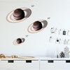Saturn Wall Decal Individual Planets Solar System Removable Vinyl Peel & Stick Boys Nursery Room Playroom Decor Outer Space Wall Sticker HD