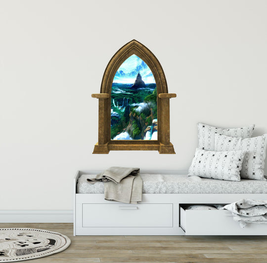 CastleScape Distant Kingdom 1 | Castle Window Wall Decal