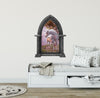 CastleScape Unicorn with Baby | Castle Window Wall Decal