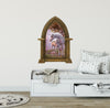 CastleScape Unicorn with Baby | Castle Window Wall Decal