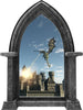 CastleScape Kingdom Under Fire 1 | Castle Window Wall Decal